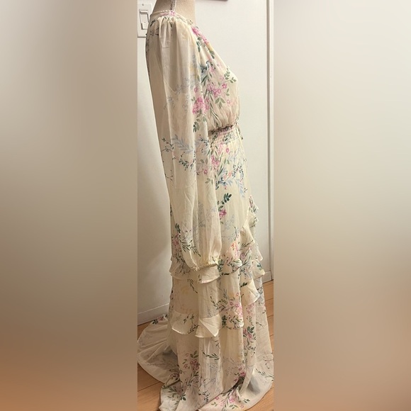 (S) Autres Filles anthropology Tiered Floral Maxi Dress NWOT - Picture 3 of 8